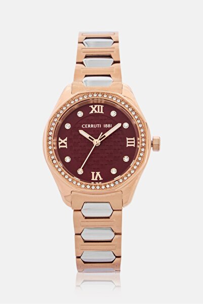 Cerruti 1881 ساعة نسائية تناظرية من الفولاذ المقاوم للصدأ Ciwlg2225503، 30 مم...