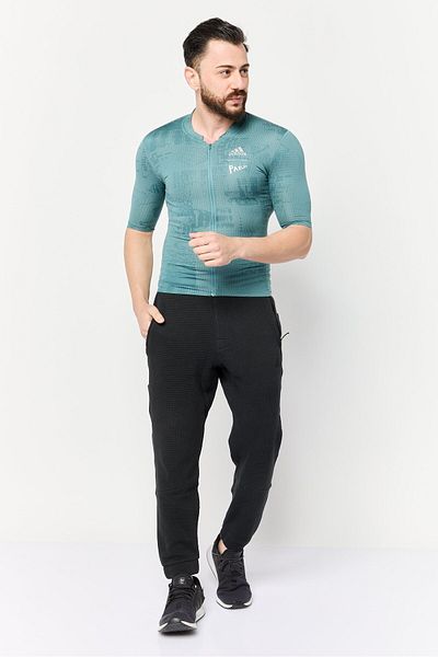 adidas X Parley Men Sportswear Fit Short Sleeve Training Jersey Shirt, Teal Green