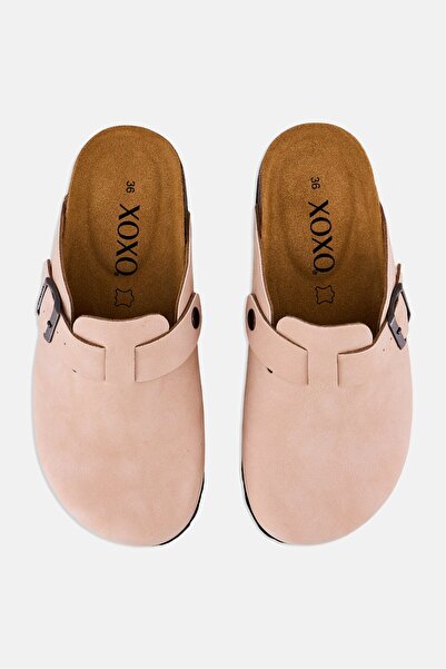 XOXO Women Leather Upper Slip On Clogs, Pink