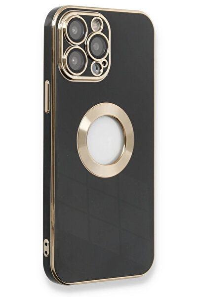 NewFace حافظة هاتف آيفون 13 برو ماكس من السيليكون - أسود SPTGL