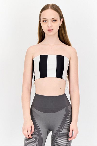adidas Women Sportswear Fit Strapless Outdoor Loop Tube Top, Multicolor