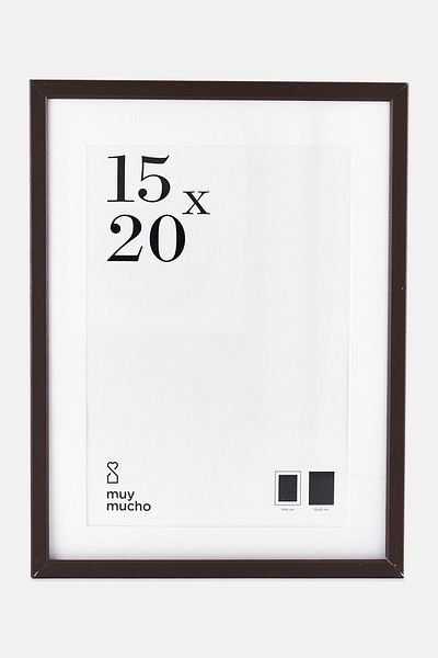 Muy Mucho Metal Photo Frame 15 X 20 Cm, Brown