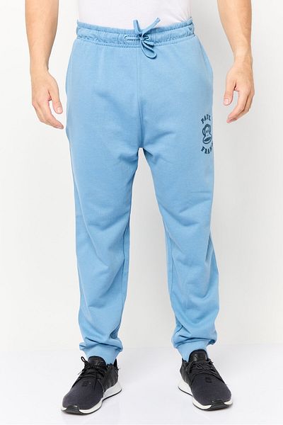 PAUL FRANK Men Regular Fit Brand Logo Jogger Pants, Slate Blue