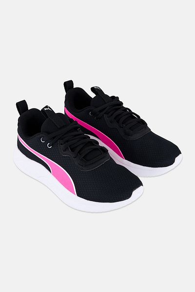 Puma Kids Boy Resolve Modern Lace Up Running Shoes, Black