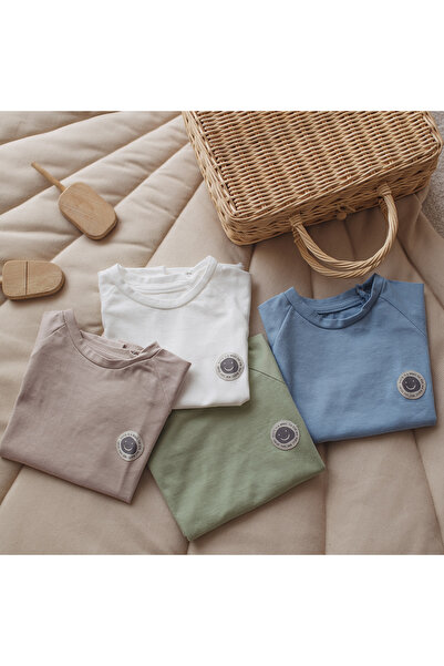 Kukita Girl Boy 4-Piece Basic Baby and Kids T-Shirt Set Nature Kuki06