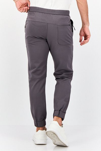Selected Homme Men Cuffed Fit Drawstring Plain Jogger Pants, Grey