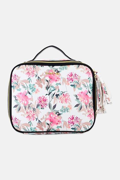 Bebe Hardware Logo Vanity Bag, Floral