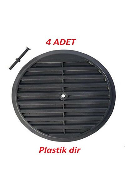 Ahtapot Black Grille Cover 4 Pieces