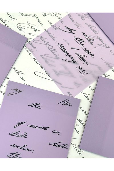 ZeCo Collection Soft Lilac Transparent Post-It / Transparent Sticky Note / Sticky Note / Sticker / Bullet Journal