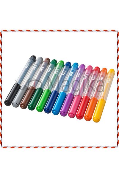 Magika Design 12 Pieces Md Trowel Felt Tip Pen Set - All Colors