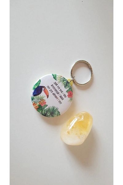 imzatasarım 2Pcs Toucan Bird Symbol School Success and Ability Number Sequence Keychain