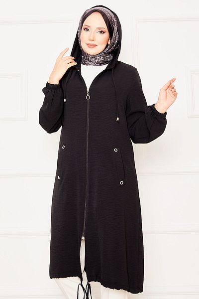 EBRUTESETTÜR Hijab Cap with Hooded Sleeves and Elastic Sleeves