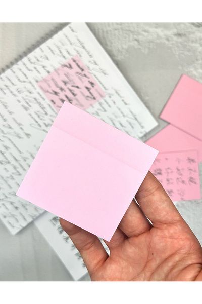ZeCo Collection Soft Pink Transparent Post-It / Transparent Sticky Note / Sticky Note / Sticker / Bullet Journal