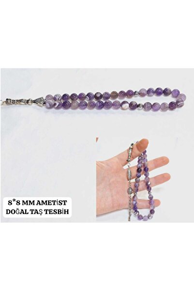 Lio20 8*8 MM Pietra de Ametist Piatra Naturală Tesbih Accesoriu Cadou Bijuter...