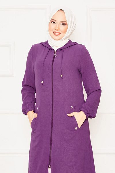 EBRUTESETTÜR Hijab Cap with Hooded Sleeves and Elastic Sleeves