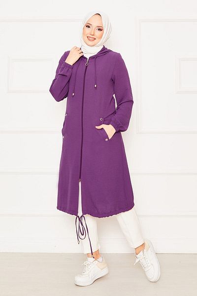 EBRUTESETTÜR Hijab Cap with Hooded Sleeves and Elastic Sleeves