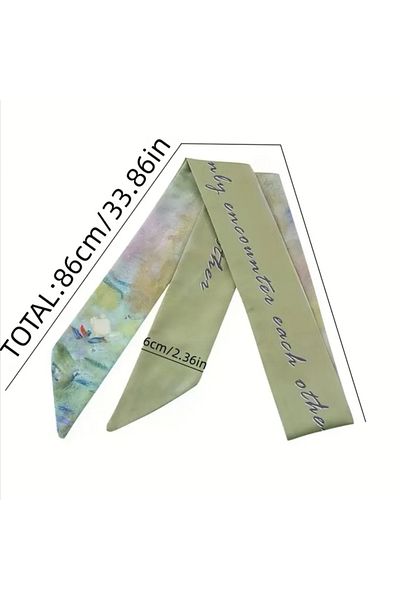 MAHLA Σχεδιασμός λαδομπογιάς φουλάρι τοπίου, λεπτό σάλι λαιμού, αξεσουάρ τσάντας, αξεσουάρ μαλλιών