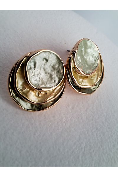 BHR AKSESUAR Multiple Color Boho Style Plate Earrings