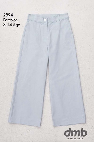 wakawakakidsstore 2894 Pantaloni pentru fete pentru copii Dmb - Albastru - 8-9 ani