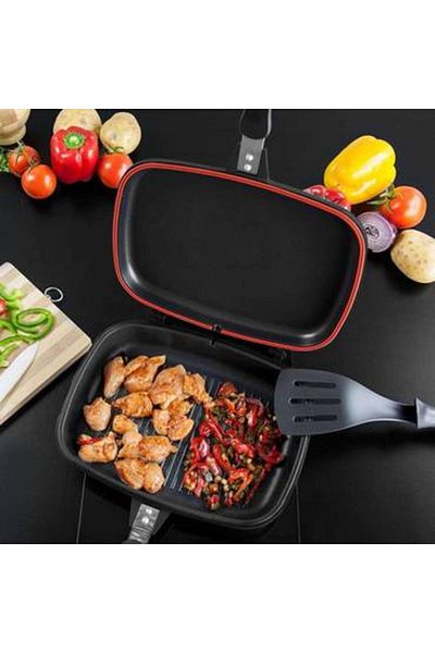 ALSAIF KITCHEN Tefal Rectangular Double-Sided Frying Pan - Size 32