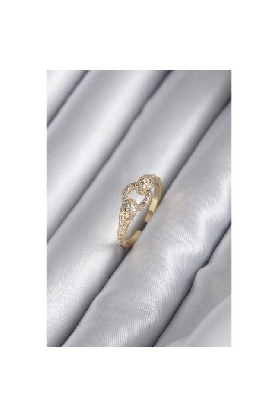 Marsilyan Brass Gold Color Zircon Cubic Zirconia Snake Model Women's Ring - TJ-BYK2923