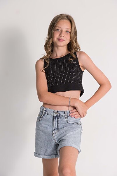 wakawakakidsstore Stone Printed Thick Strap Crop Girl's Bady