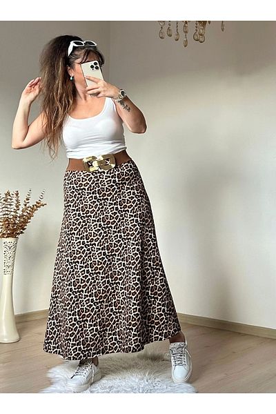 azra moda Fustă leopard