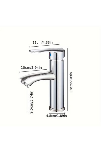 chinese Low Price Chrome Sink Mixer with 60cm Hoses