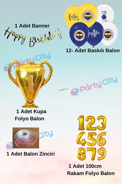Party City Σετ μπαλονιών με θέμα τον θαυμαστή 6 ετών - Παστέλ μπαλόνι με αριθμό κούπα με αλουμινόχαρτο