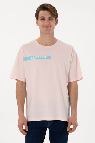 U.S. Polo Assn. Men's Comfort Fit Crew Neck Light Pink T-Shirt 50306904 -Vr078