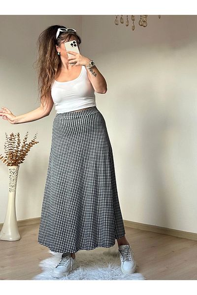 azra moda Fusta cu model picioare de gâscă