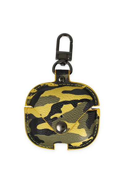 NewFace حافظة جلدية مموهة لجهاز Airpods Pro 2 (الجيل الثاني) - أصفر ZNGZR