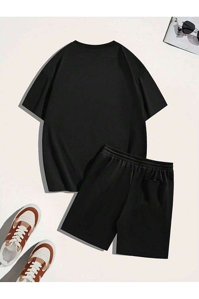 Vordevia Design Printed Oversize T-Shirt and Shorts Set