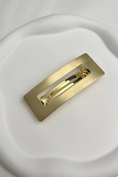 İnDerin Agrafă automată dreptunghiulară elegantă din metal auriu și argintiu,...