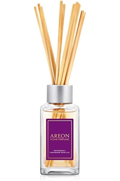 Areon Home Perfume Reed Diffuser 85 ml Premium 10 Rattan Reeds - Patchouli, Lavender & Vanilla
