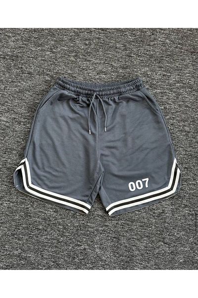 woonkey Men's 007 Printed New Season Leg Striped Shorts
