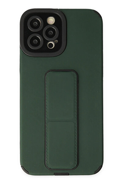 NewFace حافظة ايفون 12 برو ماكس ميجا ستاند سيليكون - أخضر DRSTR