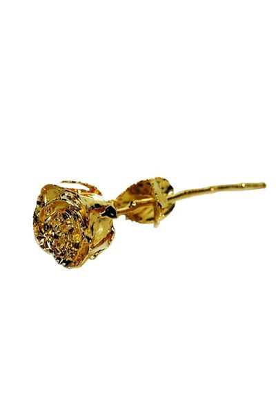 OEM Trandafir placat cu aur de 24K, lungime 27 cm, în cutie neagră elegantă