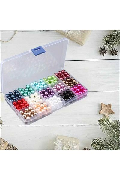 yiğit aksesuar 15 Colors 150Pcs 8mm Glass Pearl Necklace Bangle Jewelry Making Supplies