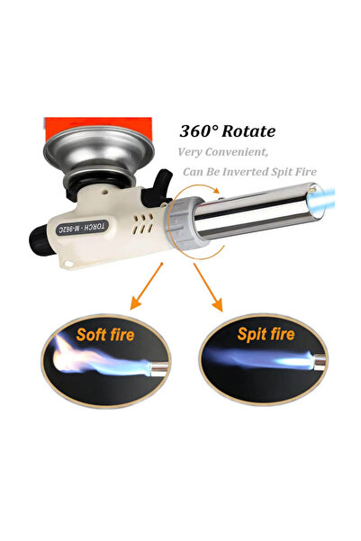 Camp Reyon Pürmüz Çakmak Pürmüz Başlık Torch Alev Çakmak Isı Tabancası Butan Gazlı Ayarlanabilir Pürmüz Başlığı