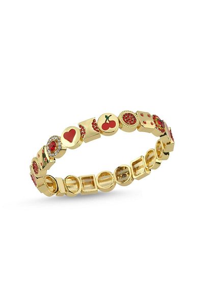 CHARMLUCKY Steel Lucky Rubber Bracelet