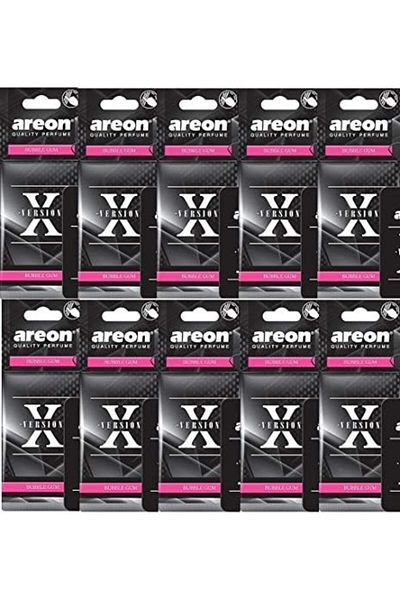 Areon X Car Air Freshener Bubble Gum Fragrance Car Fragrance Bubblegum Black Hanger Pendant Mirror C