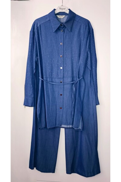 TRİPEN Stone Detail Denim Suit 3086