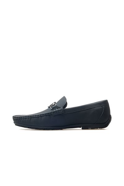 YAŞAR KAŞLI Men's Genuine Leather Buckle Detailed Casual Shoes 25Y 21147 m Black