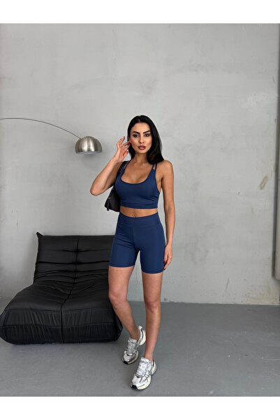 Edsize Σετ γυναικείο κολάν με λεπτή εφαρμογή με ψηλή μέση και λεπτομέρεια στη...