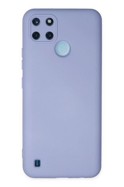 NewFace حافظة ريلمي C25Y من الداخل سيليكون مخملي نانو - ليلك 1492748709