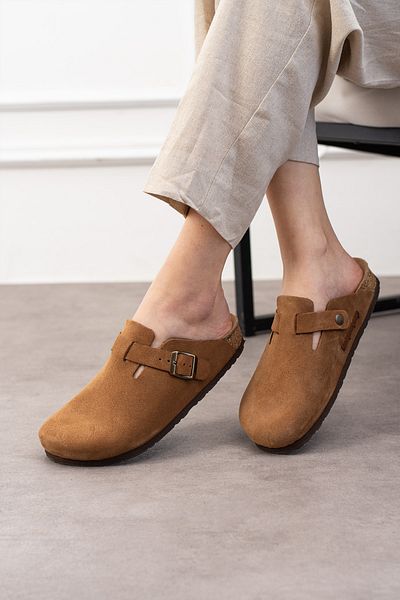 Uniqueqoop Ανατομικές παντόφλες Oslo Cork Sole Suede