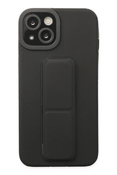 NewFace حافظة ايفون 14 بلس ميجا ستاند سيليكون - اسود 1495326709