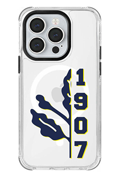 Fenerbahçe iPhone 14 Pro Uyumlu 1907 Palamut MagSafe Lisanslı Telefon Kılıfı