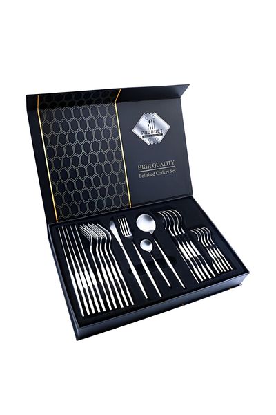 OEM Cutlery set, Portuguese style, 24 pieces, stainless steel, modern and elegant